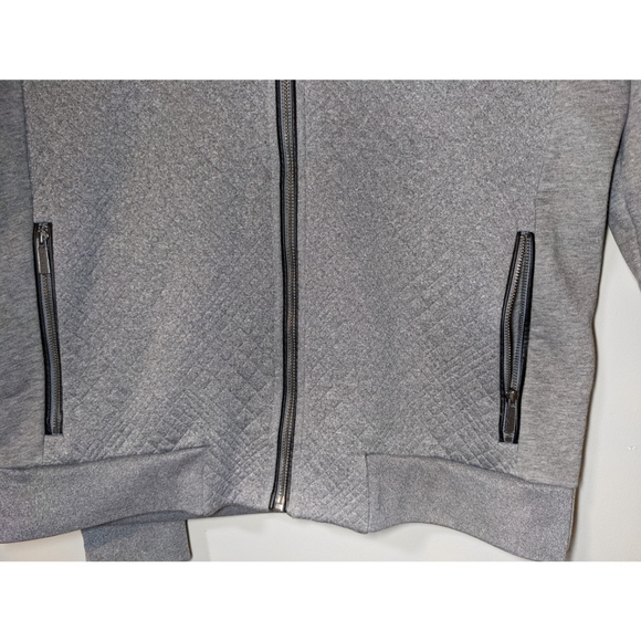 CALVIN KLEIN GREY FULL-ZIP MEN'S SWEATSHIRT - Picture 6 of 9
